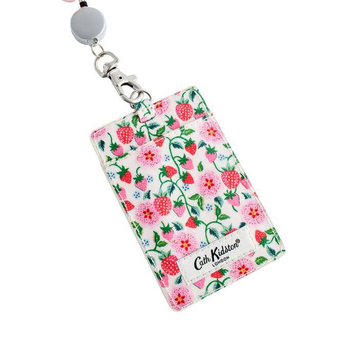 Lanyard Strawberry Ditsy Ecru 1