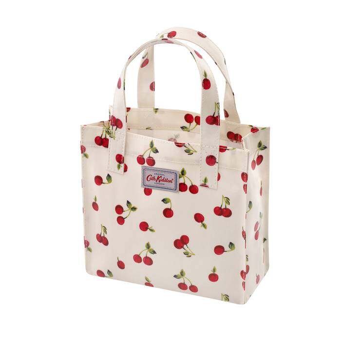 Small Bookbag Cherries Ivory 1