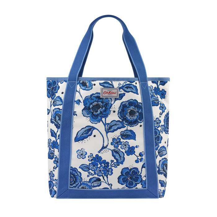 Webbing Tote Chintz Flower  Warm Cream