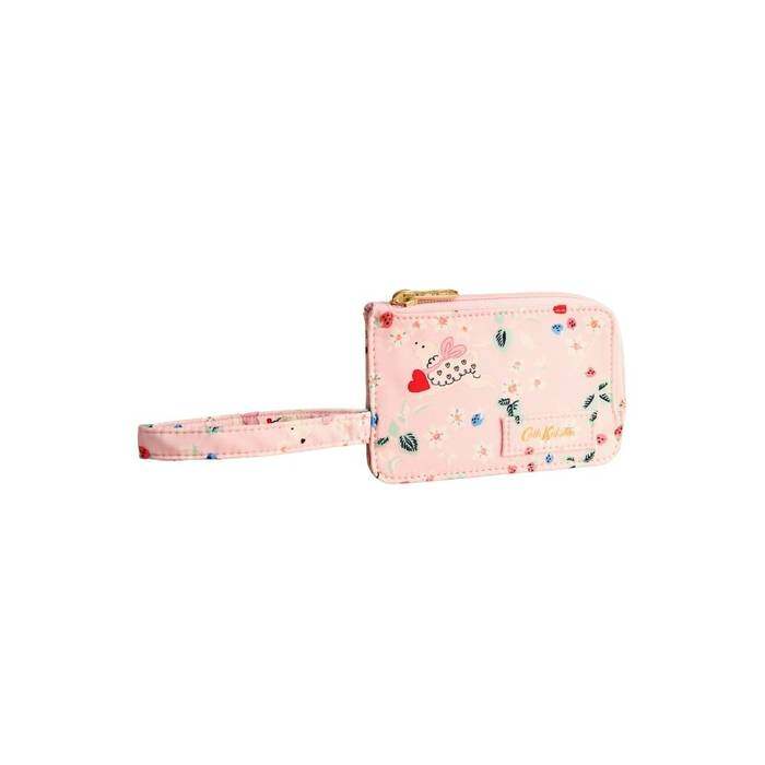 Female Card & Coin Purse Puppy Floral Pink