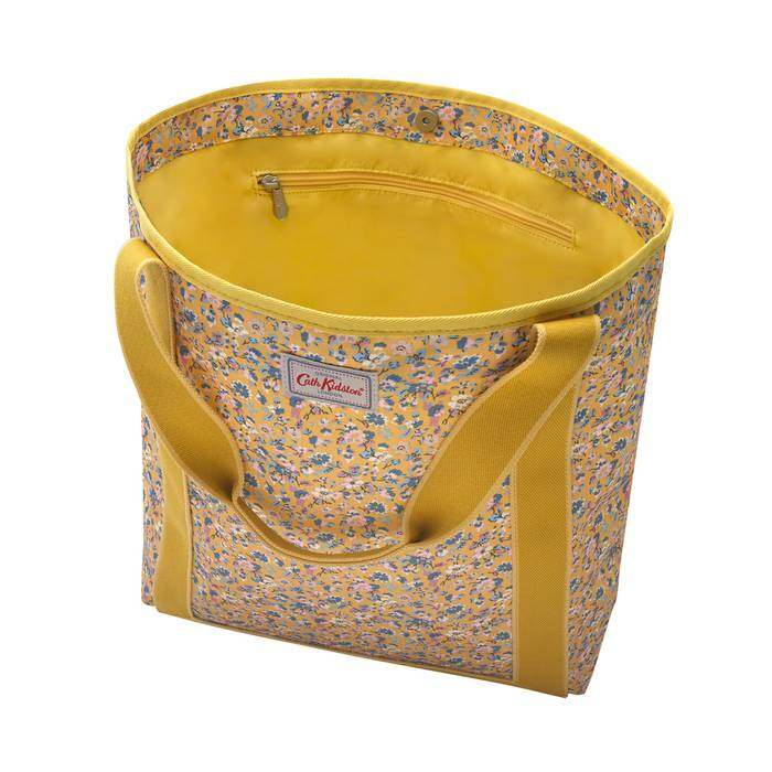 Webbing Tote Woodland Ditsy Deep Yellow 1