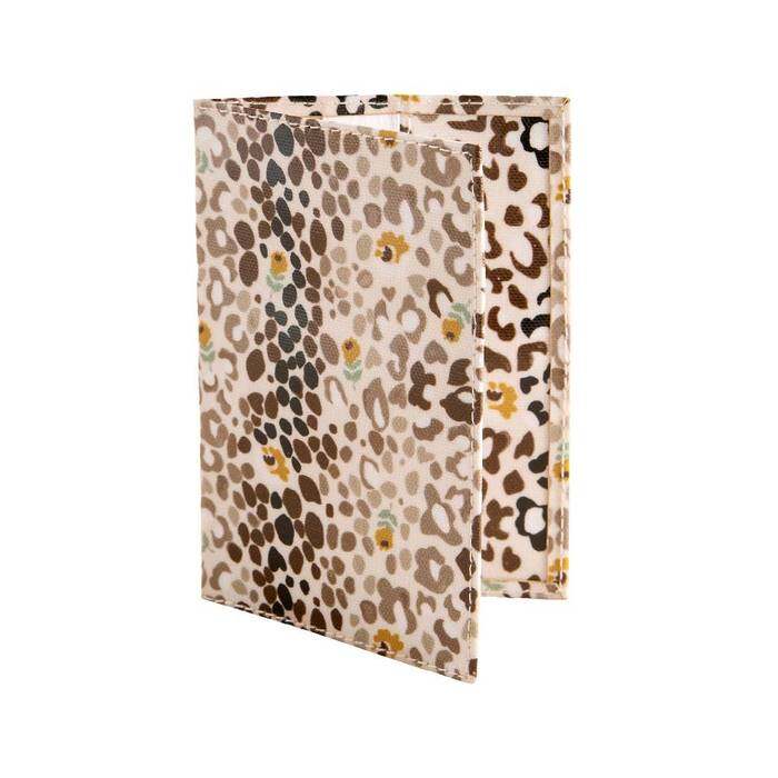 Female Passport Case Cath Animal Yellow
