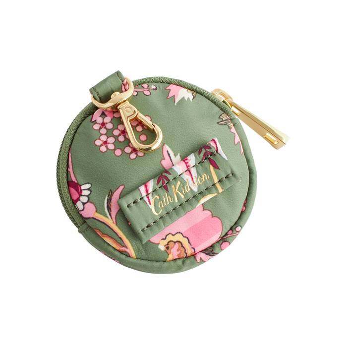 Round Coin Purse Friendship Garden Green