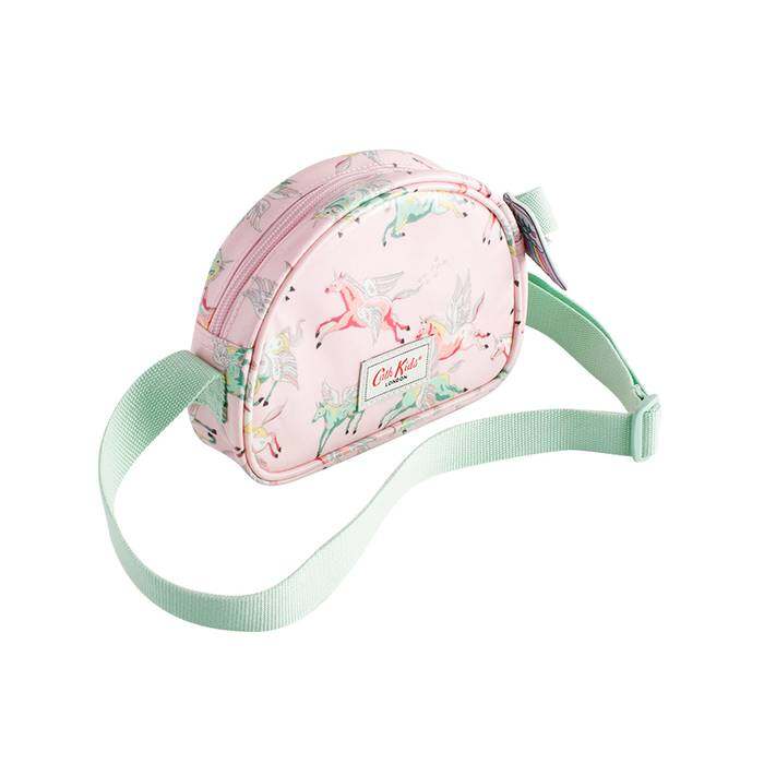 Kids Half Moon Crossbody Unicorns Pink
