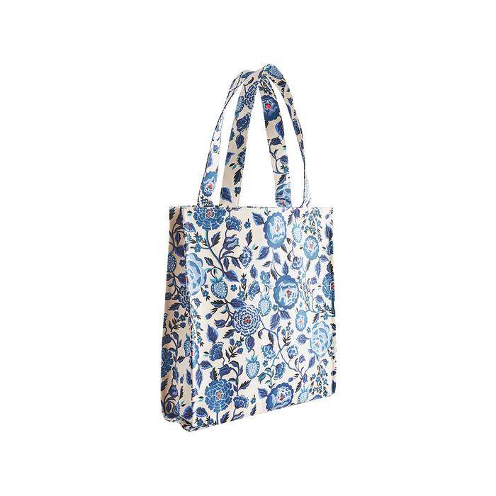 Large Bookbag Strawberry Garden Blue