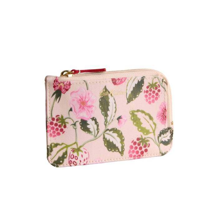 Female Card & Coin Purse Strawberry Garden Ecru