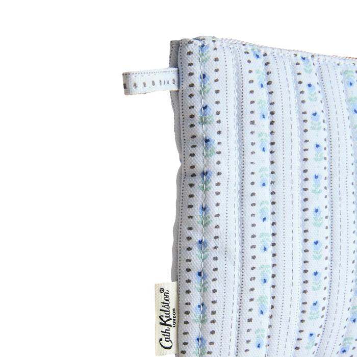 Female Quilt Pouch Rose Ticking stripe Blue 1