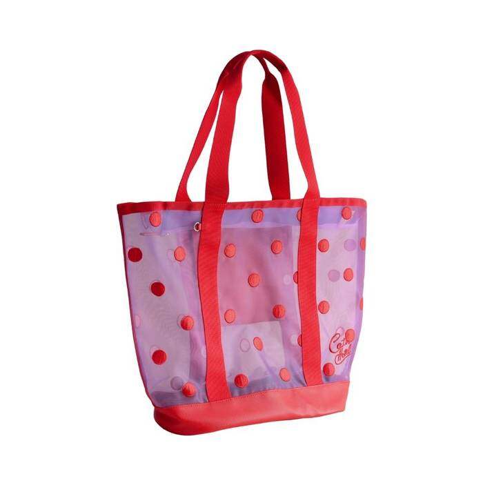 Female Beach Bag Red Spot Red