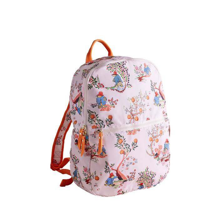 Female Foldaway Backpack Paddington Oranges Ecru