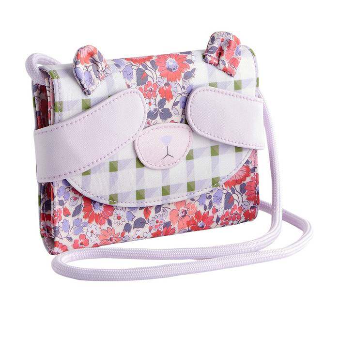 Kids Girl Bear Crossbody Archive Ditsy Pink/Blue