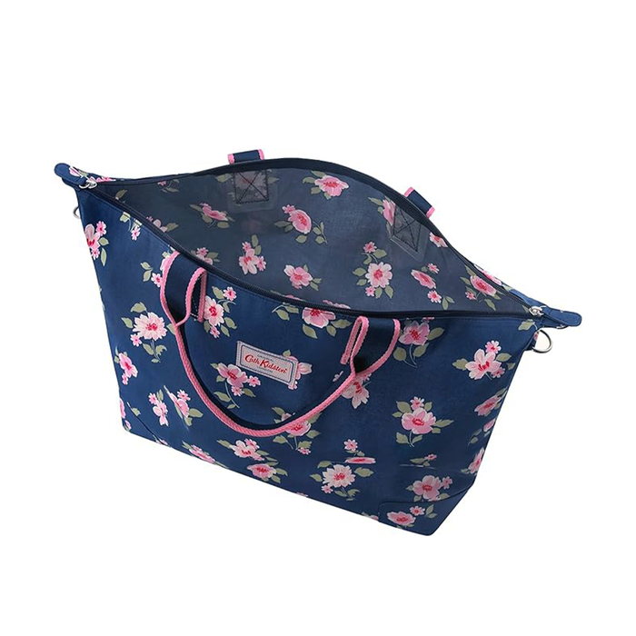 Navy Female Foldaway Holiday Bag Dusk Floral Spaced 1