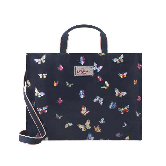 Strappy Carryall Butterflies Navy