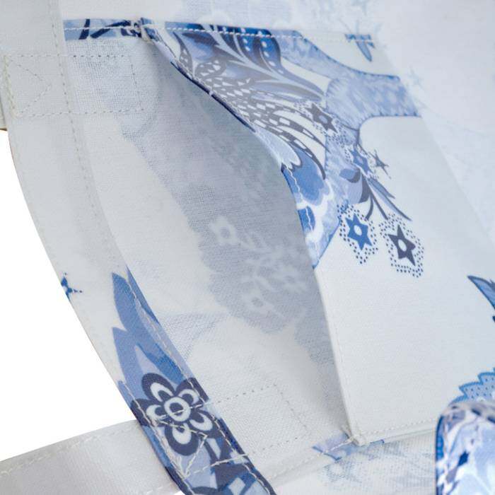 Female Large Bookbag Doodles & Daydreams Floral Blue 1