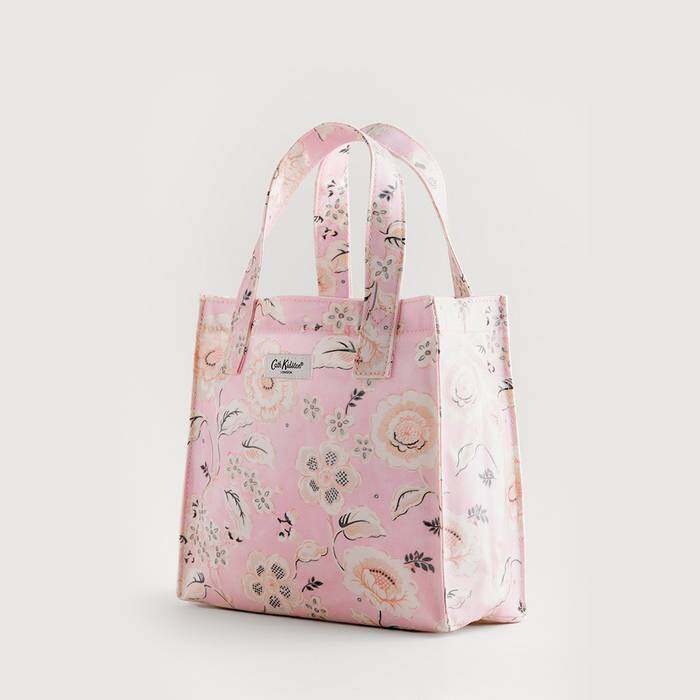 Female Small Bookbag Decorated Floral Pink 1