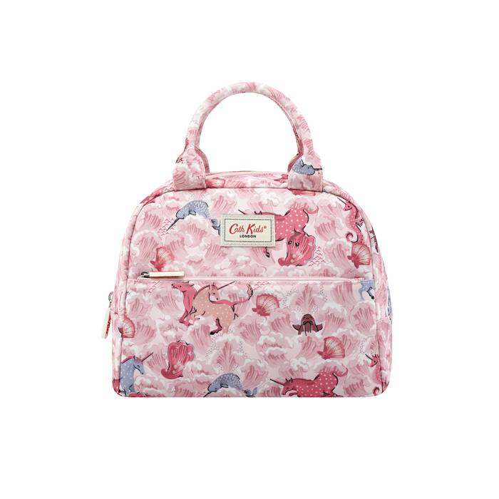 Kids Grab Handle Lunch Bag Unicorn Waves Pink