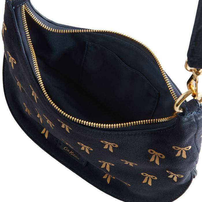 Female Round Crossbody Bows Navy 1