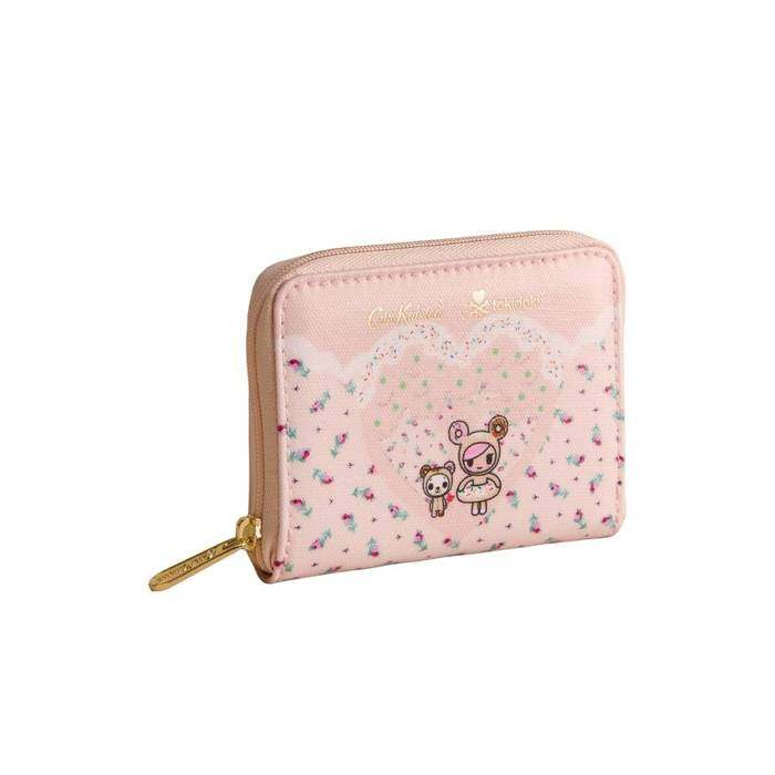 Female Mini Continental Wallet Tokidoki Town Pink