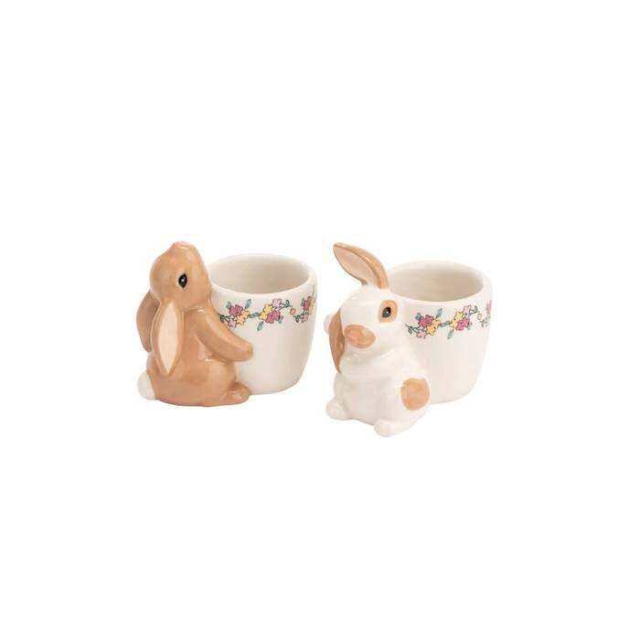 Set 2 Egg Cups Easter Bunny Multi