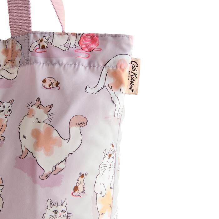 Female Foldaway Tote Cats & Mouse Pink 1