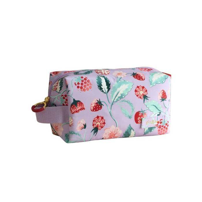 Female Travel Pouch Strawberry Garden Purple