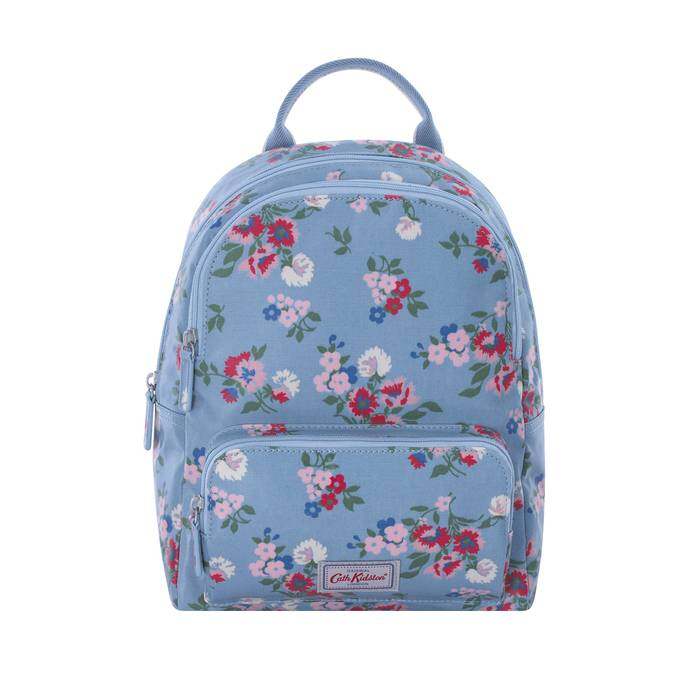 Small Backpack Summer Floral Light Blue
