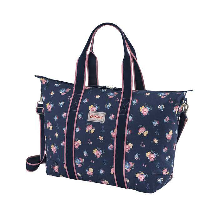 Foldaway Overnight Bag Park Meadow Bunch Navy 1