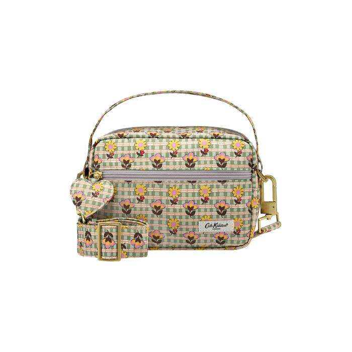 The Heartly Cross Body Check Ditsy Green