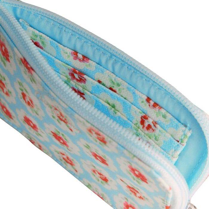 Female Card & Coin Purse Provence Rose Blue 1