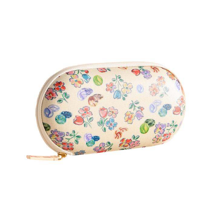 Female Glasses Case Marble Ditsy Ecru