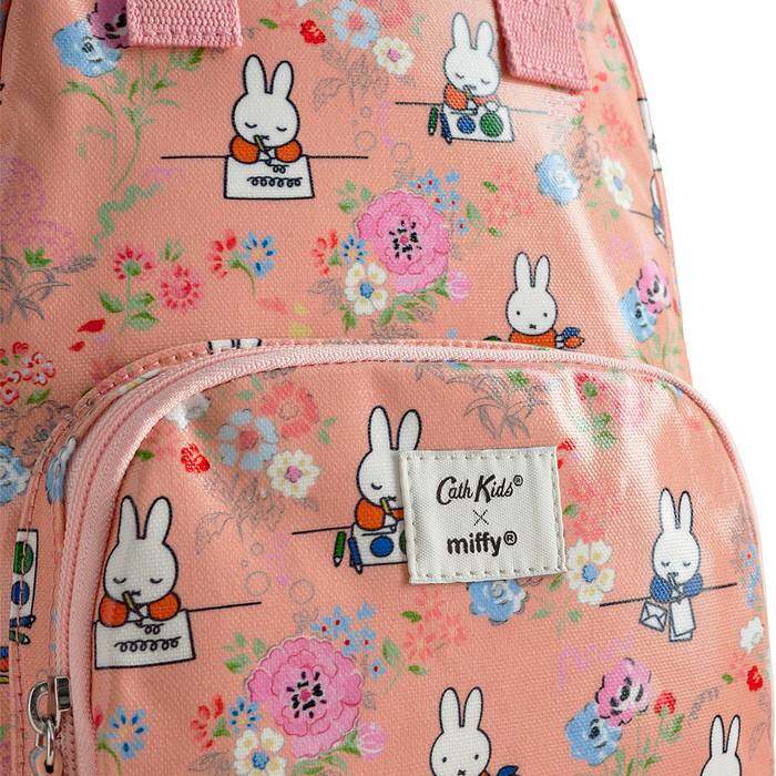 Kids Girl Backpack Miffy Canvas Coral Pink 1