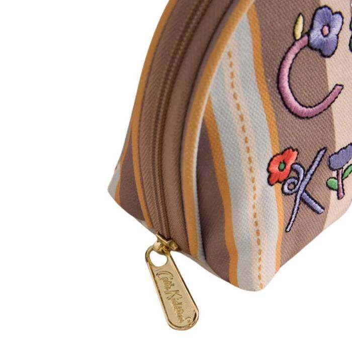 Female Half Moon Purse Cath Stripe Brown 1