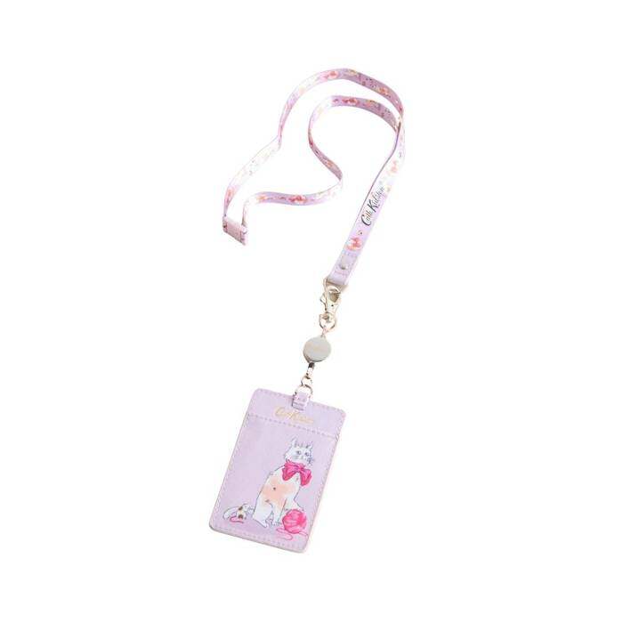 Female Set Lanyard Cats & Mouse Purple