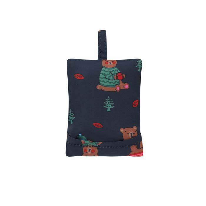Foldaway Shopper Woodland Bear Navy 1