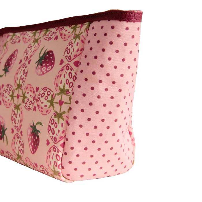 Female Keepsake Pouch Strawberry Check Pink 1