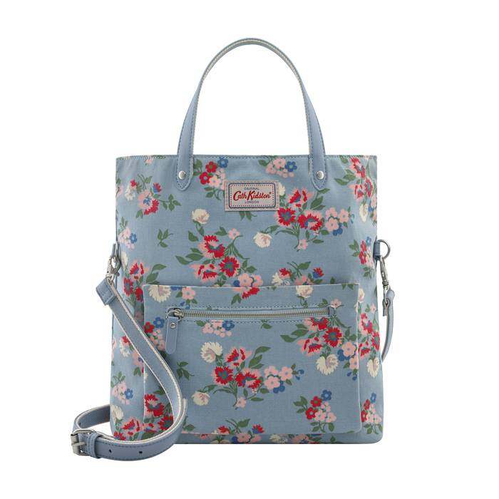 Reversible Cross Body Summer Floral Light Blue