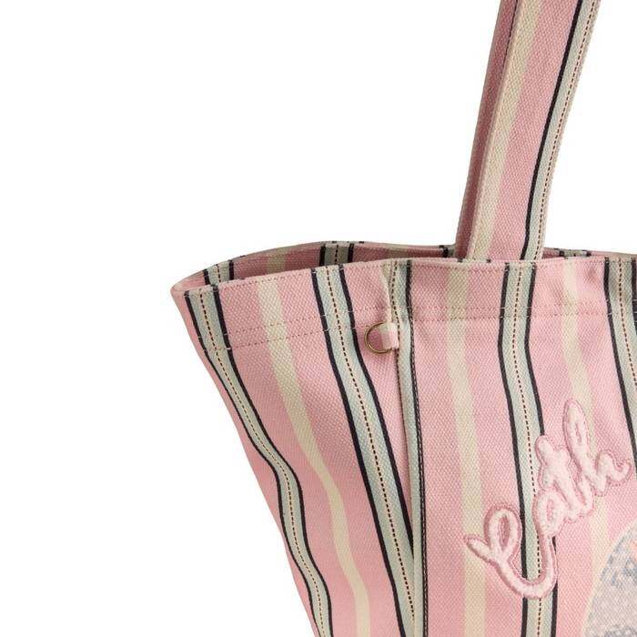 City Tote Dog Placement Pink Stripe 1