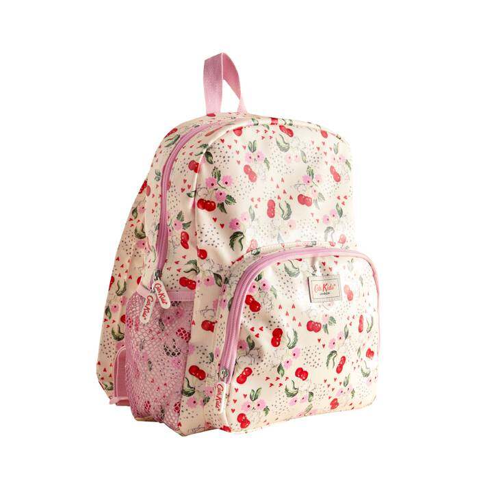 Kids Girl Large Backpack Cherry Bunches Ecru