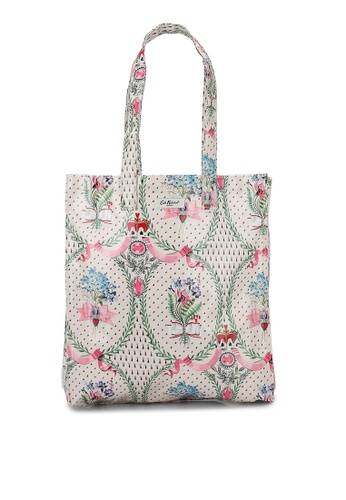 Shiny Bookbag w/ gusset Jubilee Cream