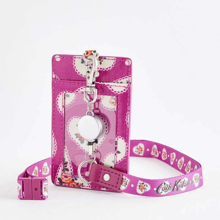 Female Set Lanyard Lace Hearts Pink 1