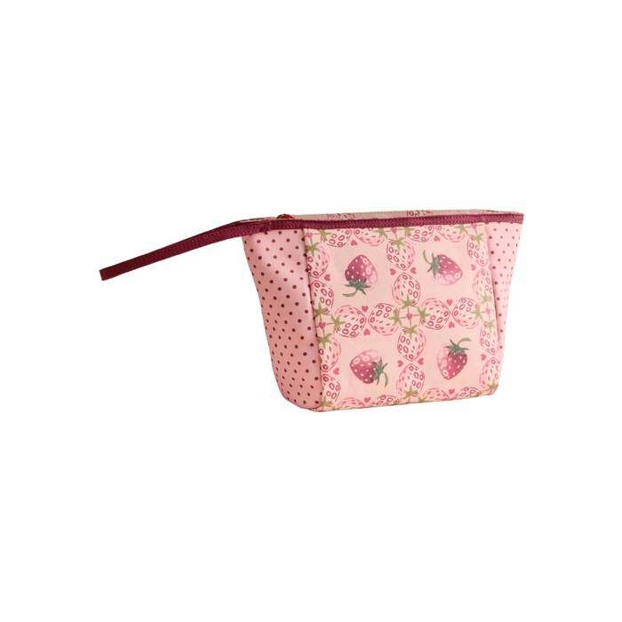 Female Keepsake Pouch Strawberry Check Pink