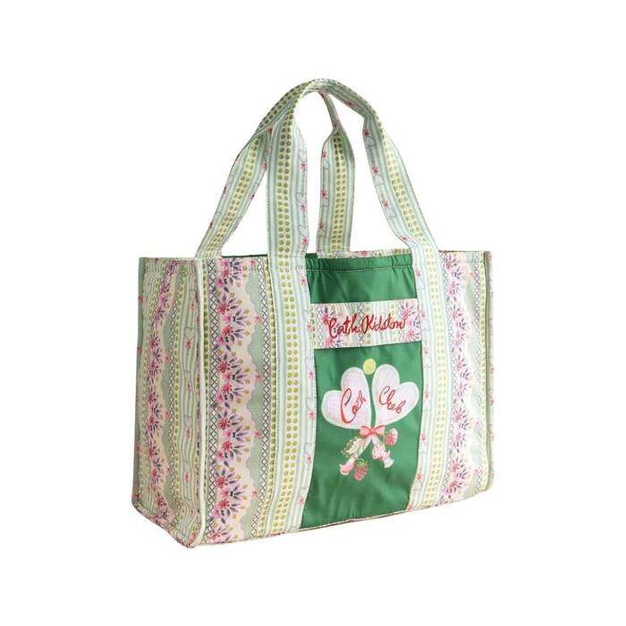 Female Market Shopper Tennis Ditsy Green