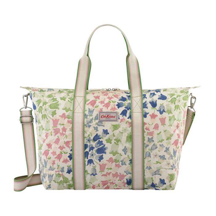 Foldaway Overnight Bag Painted Bluebell Warm Cream