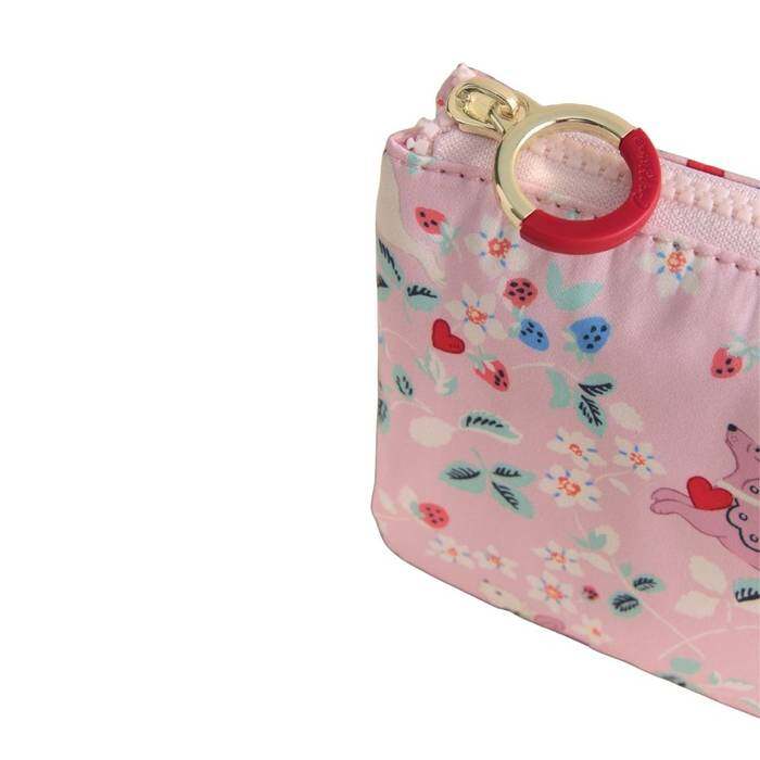 Female Triple Pouch Puppy Floral Navy 1