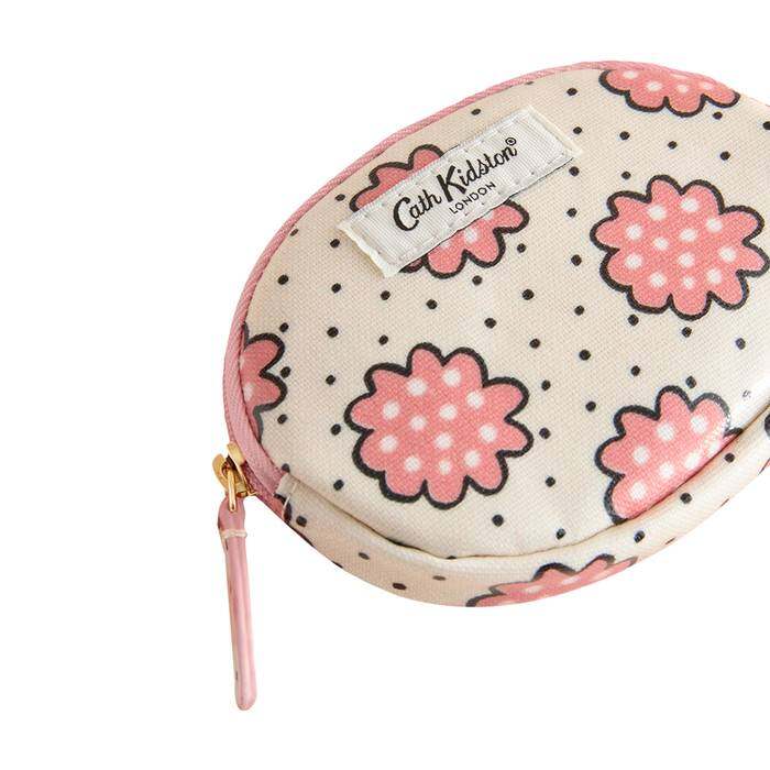 Female Oval Coin Purse Posey spot Ecru 1
