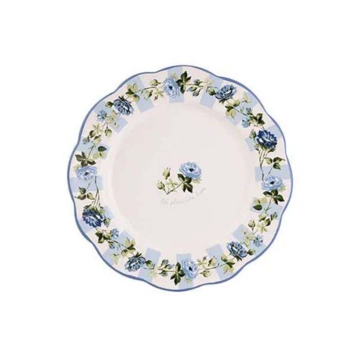 Scallop Plate (18 cm) Climbing Rose Multi-color