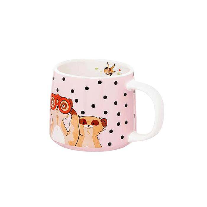 Mini BILLIE MUG MEERKATS PINK 1