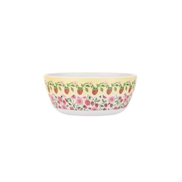 Set 4 MELAMINE PICNIC CEREAL BOWLS STRAWBERRY MULTI 1