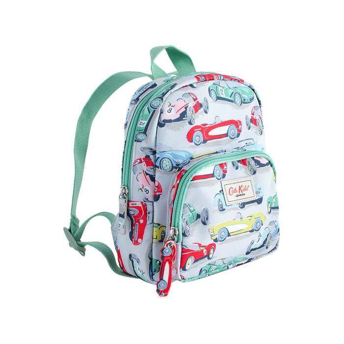 Kids Mini Backpack Retro Cars Green