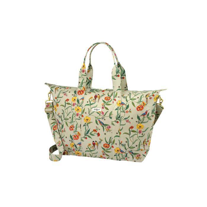Foldaway Overnight Bag Summer Birds Green 1