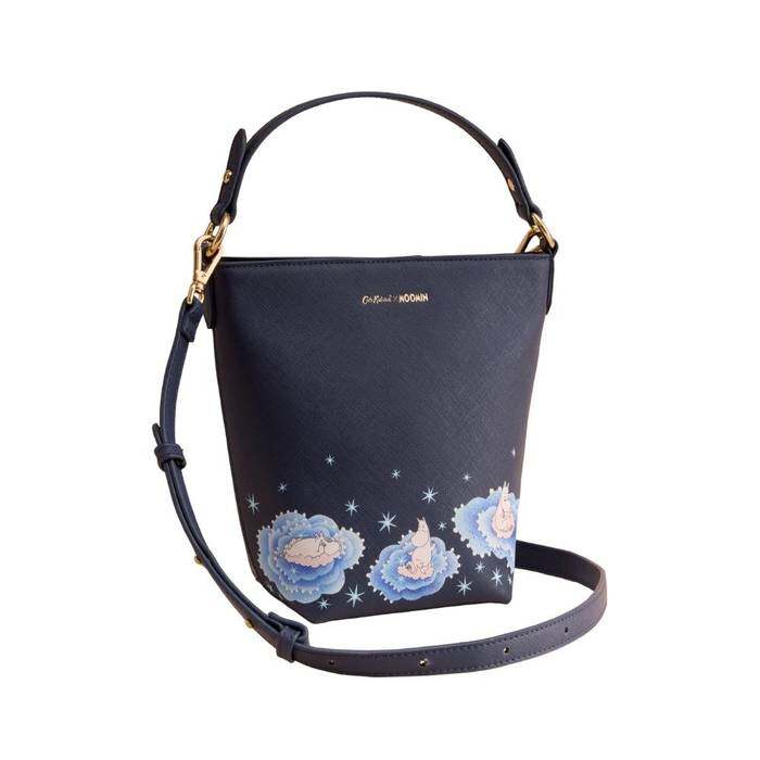 Female Bucket Bag Moomin Clouds Navy